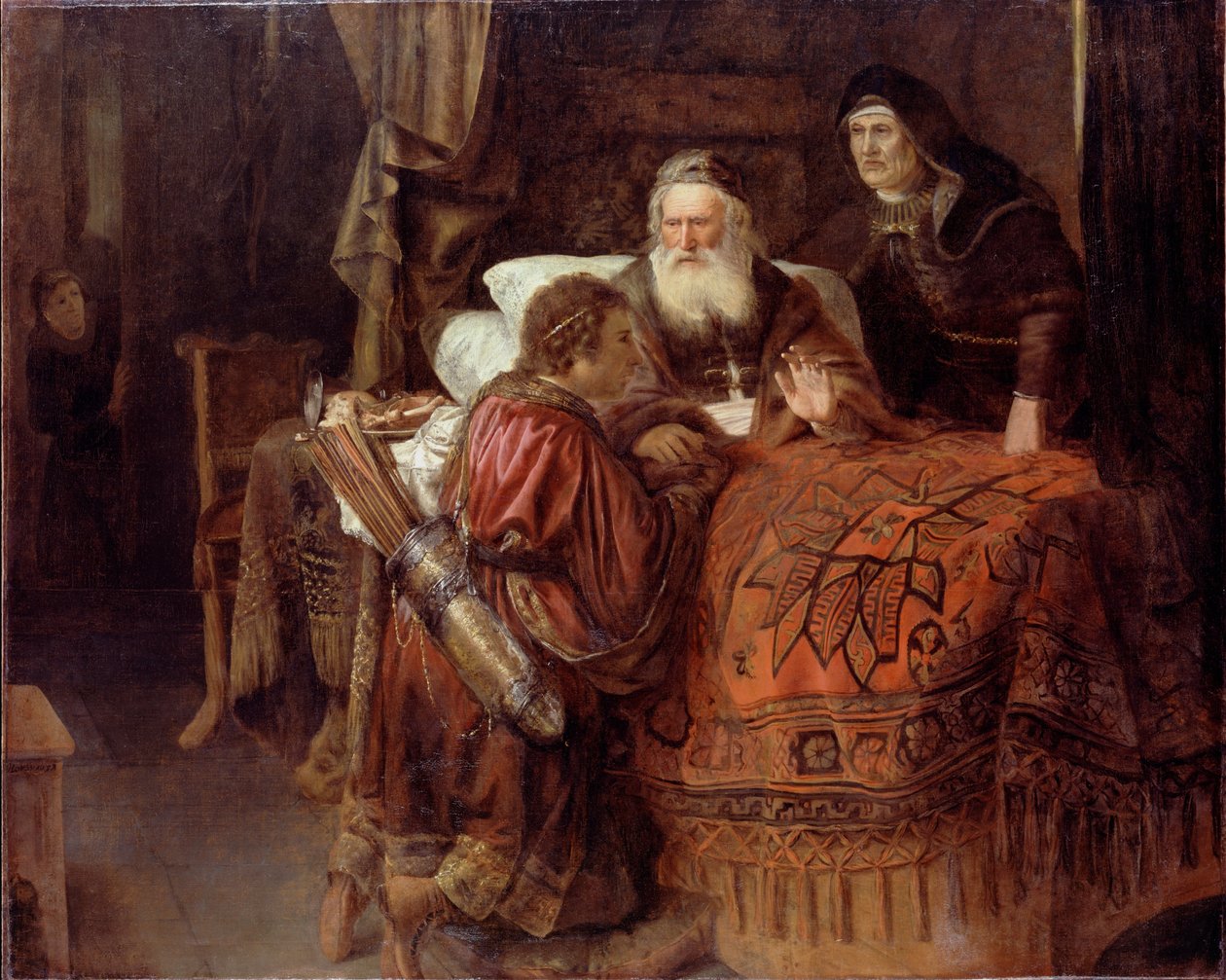 Iisak siunaa Jaakobia tekijältä Gerrit van Honthorst