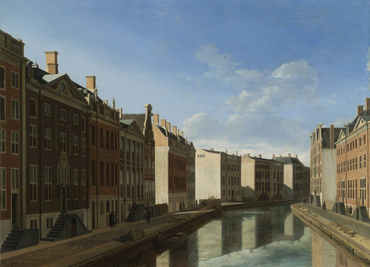 "Golden Bend" Herengrachtissa, Amsterdamissa idästä tekijältä Gerrit Adriaensz Berckheyde