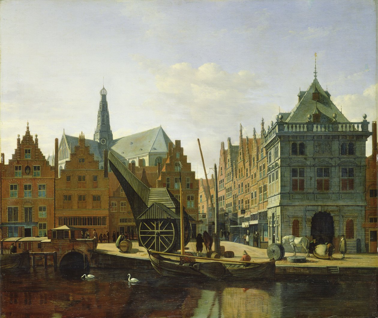 Näkymä Spaarnelle Haarlemissa, 1667 tekijältä Gerrit Adriaensz Berckheyde