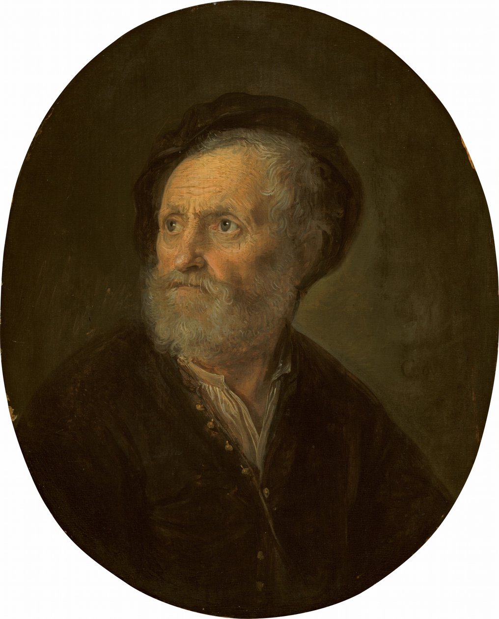 Parrakkaan miehen rintakuva, n. 16421645. tekijältä Gerrit Dou