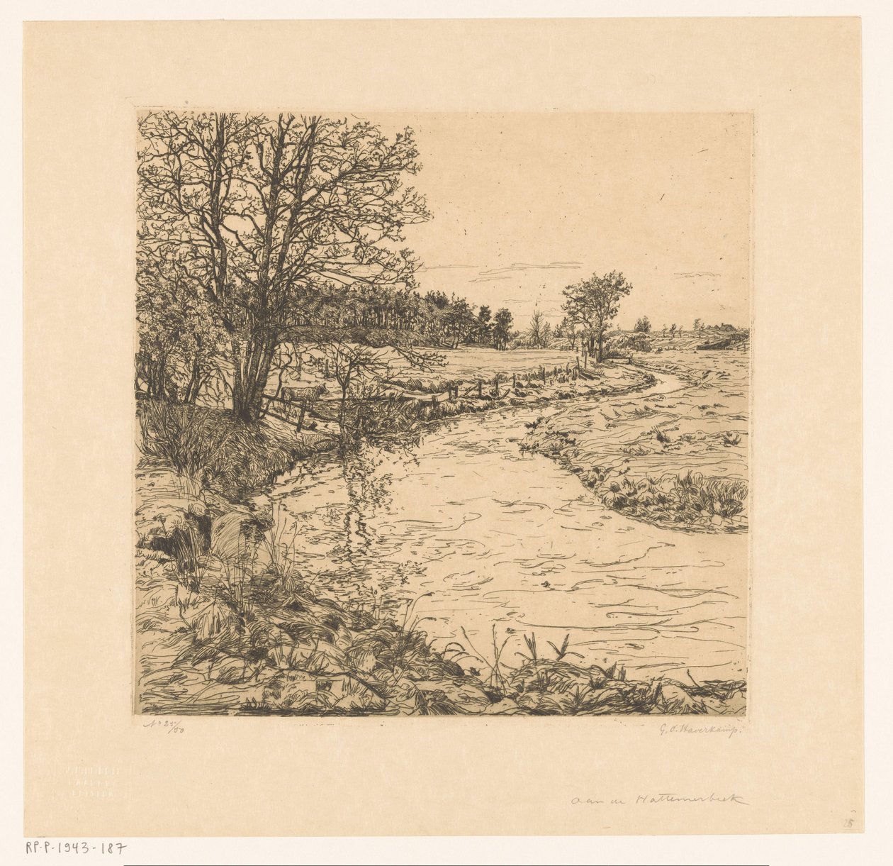 Hattemerbeekissä (alkuperäinen nimi esineessä) tekijältä Gerrit Haverkamp (signed by artist)