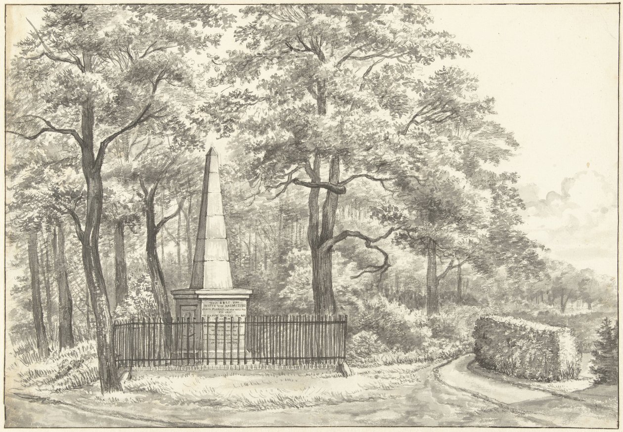 Witte van Haemsteden muistomerkki, jonka David Jacob van Lennep perusti vuonna 1817 Huis te Manpadissa Heemstedessä tekijältä Gerrit Lamberts