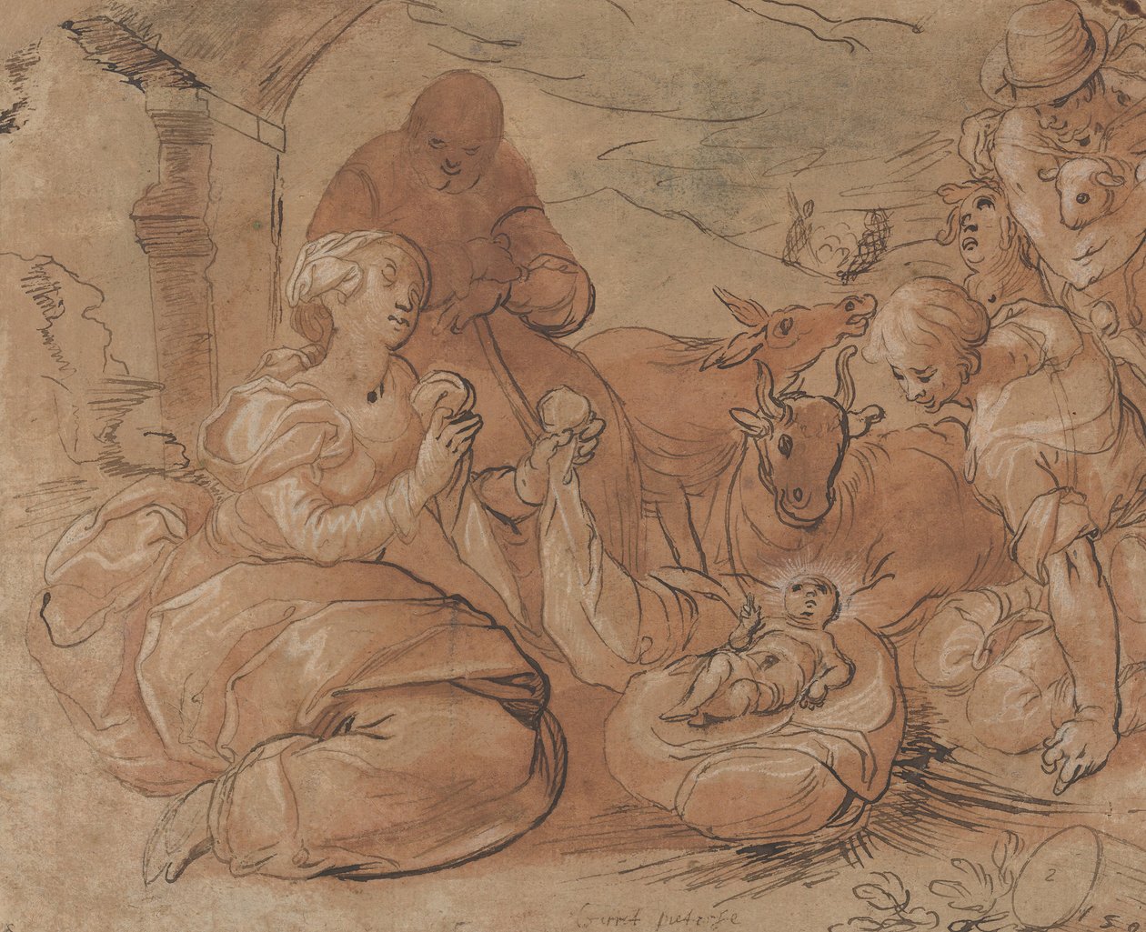 Paimenten palvonta, 1599. tekijältä Gerrit Pietersz Sweelink