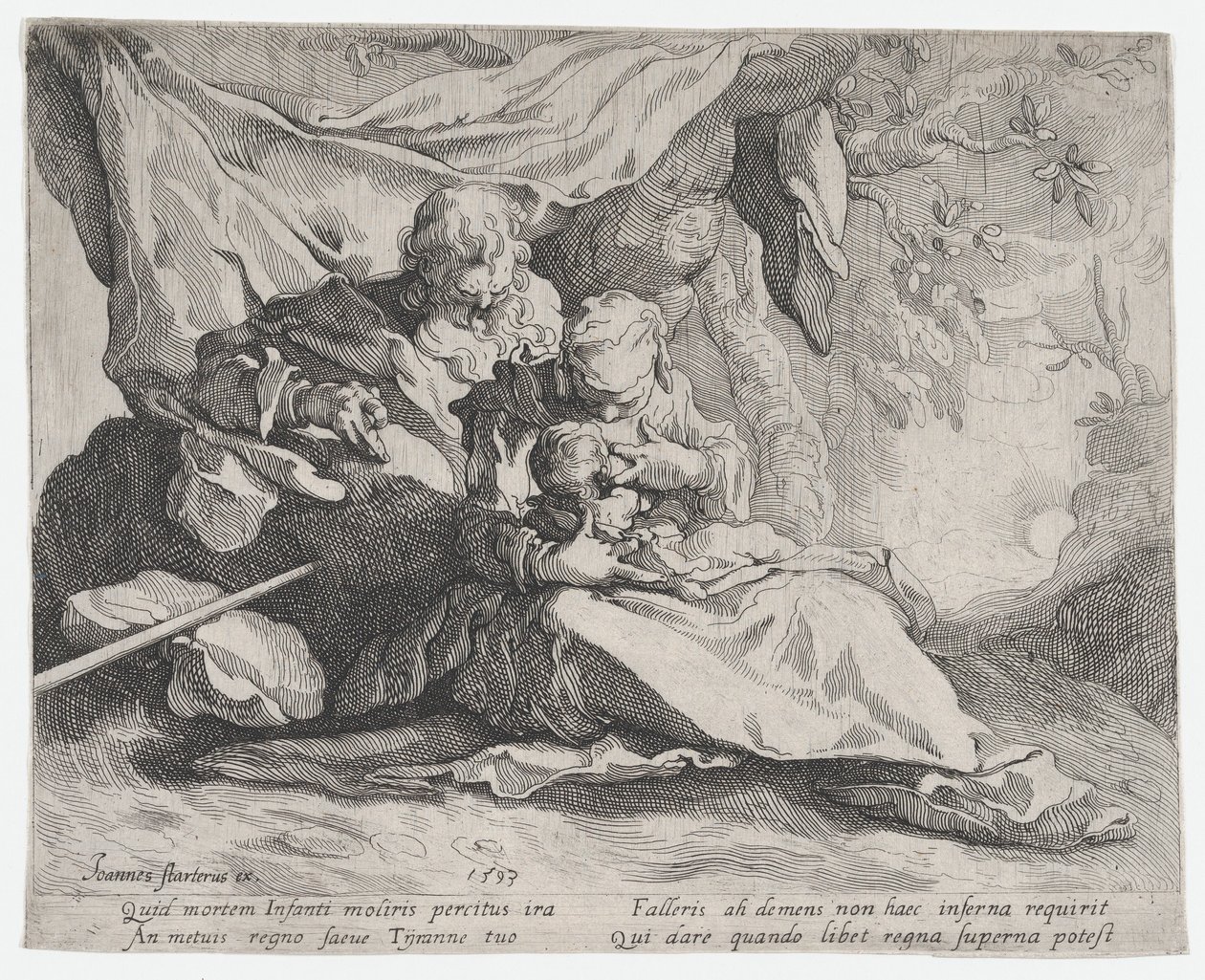 Loput lennossa Egyptiin, 1593. tekijältä Gerrit Pietersz Sweelink