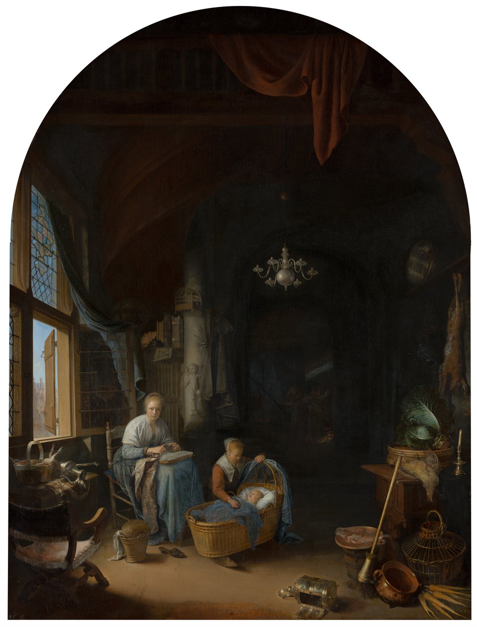 Nuori äiti, 1658 tekijältä Gerrit Dou