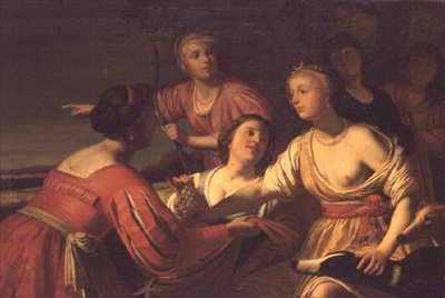 Diana ja hänen nymfinsä tekijältä Gerrit van (follower of) Honthorst