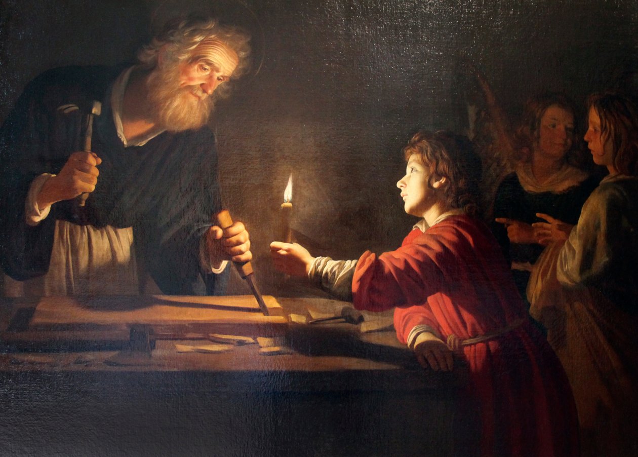 "Kristuksen lapsuus", 1620 tekijältä Gerrit van Honthorst