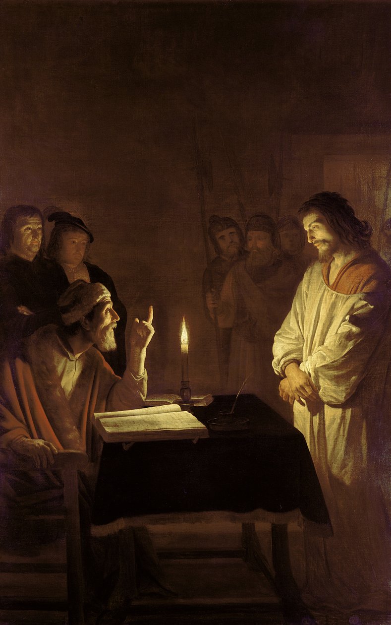 Kristus ylipapin edessä, 1617 tekijältä Gerrit van Honthorst