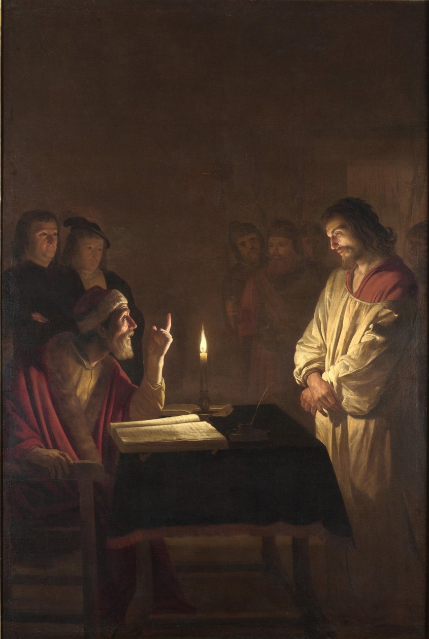 Kristus ylipapin edessä, n. 1617 tekijältä Gerrit van Honthorst
