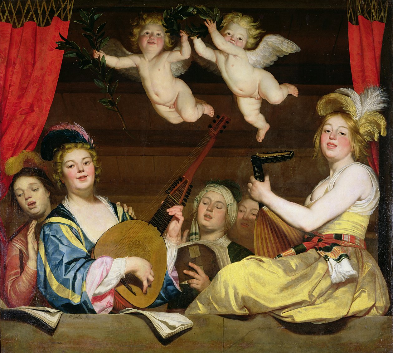 Konsertti, 1624 tekijältä Gerrit van Honthorst