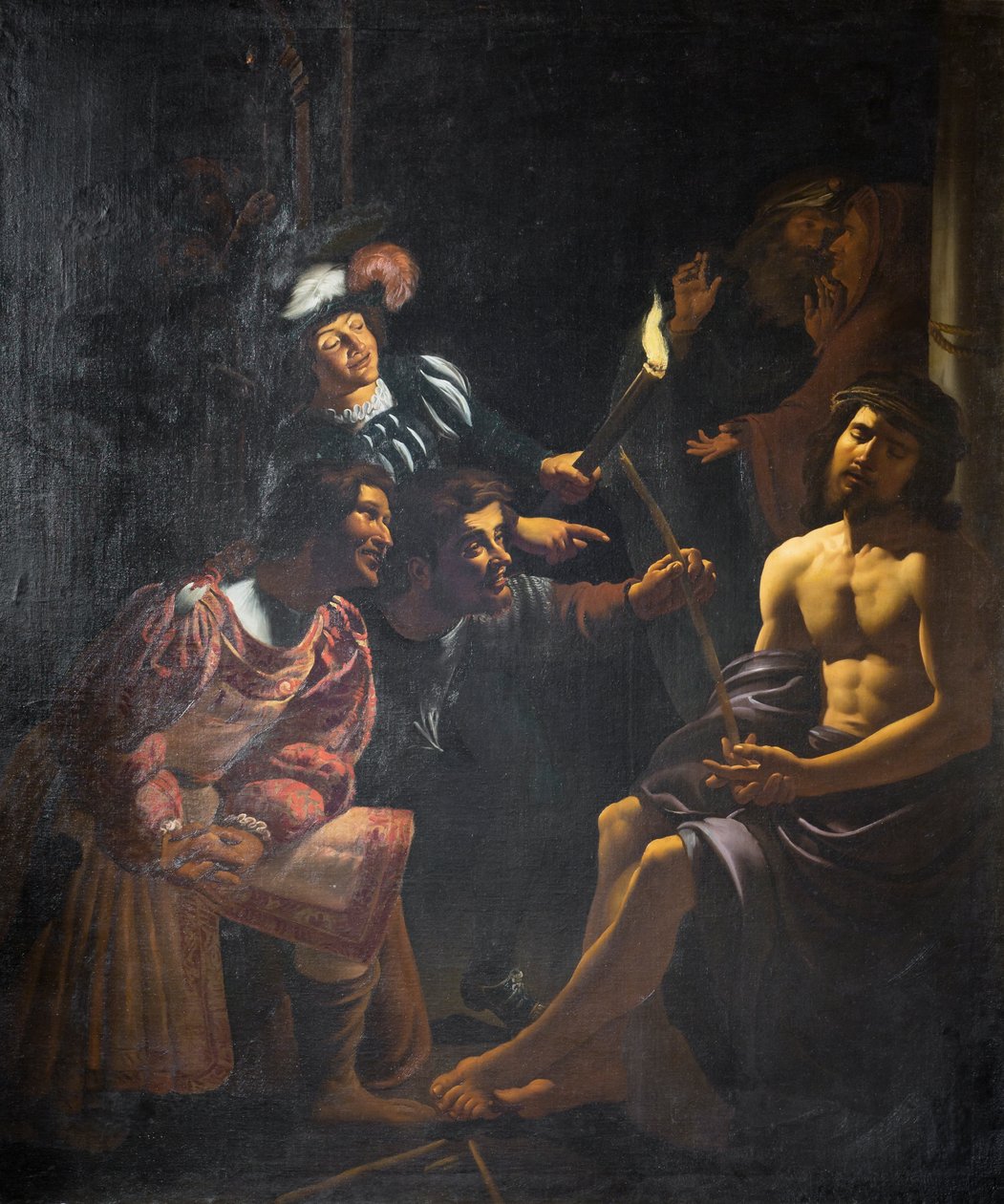 Kristuksen pilkkaaminen tekijältä Gerrit van Honthorst