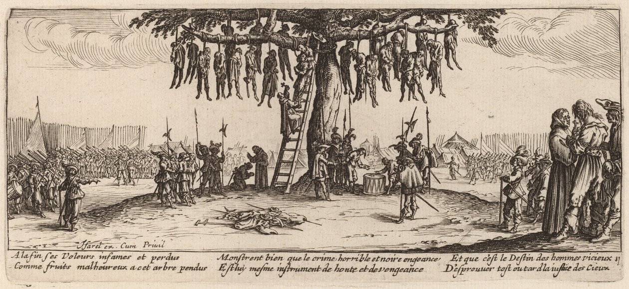 Riippuva tekijältä Gerrit van Schagen after Jacques Callot