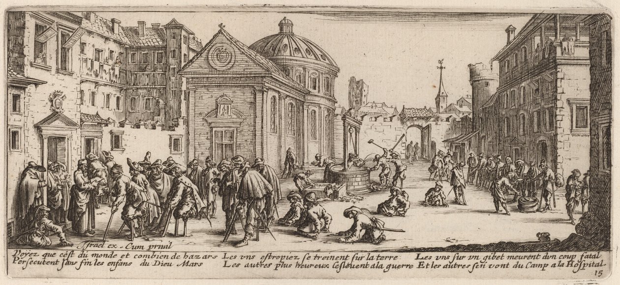 Sairaala tekijältä Gerrit van Schagen after Jacques Callot