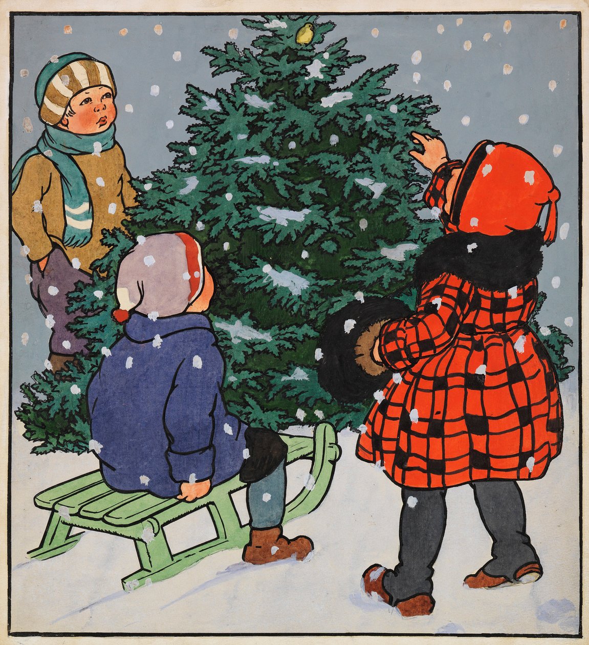 Il·lustració de My dear little book, 1928. finlandès tekijältä Gertrud Caspari