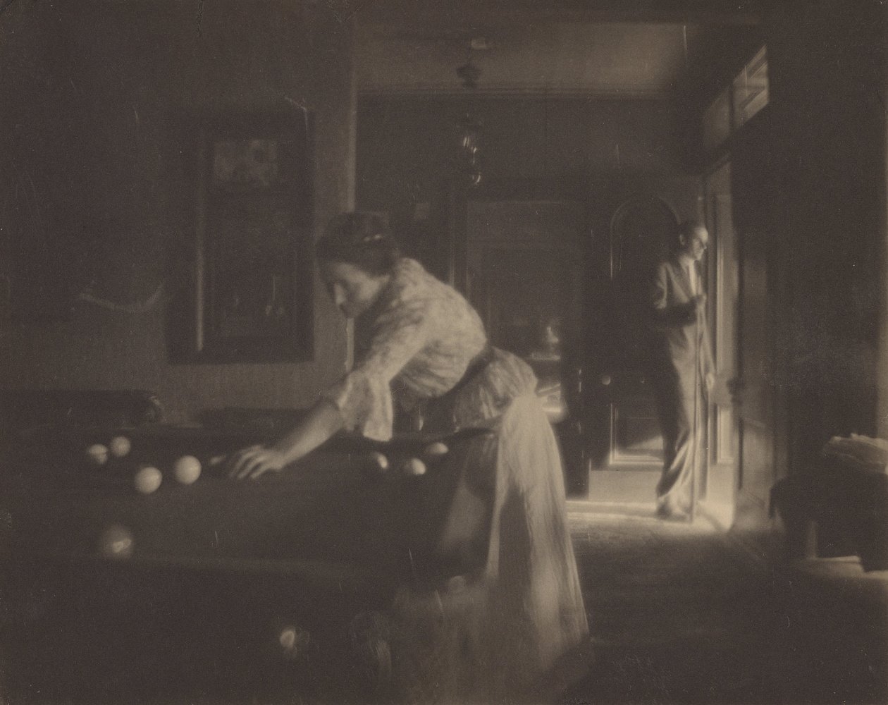 (Gertrude Käsebier OMalley biljardissa) tekijältä Gertrude Käsebier