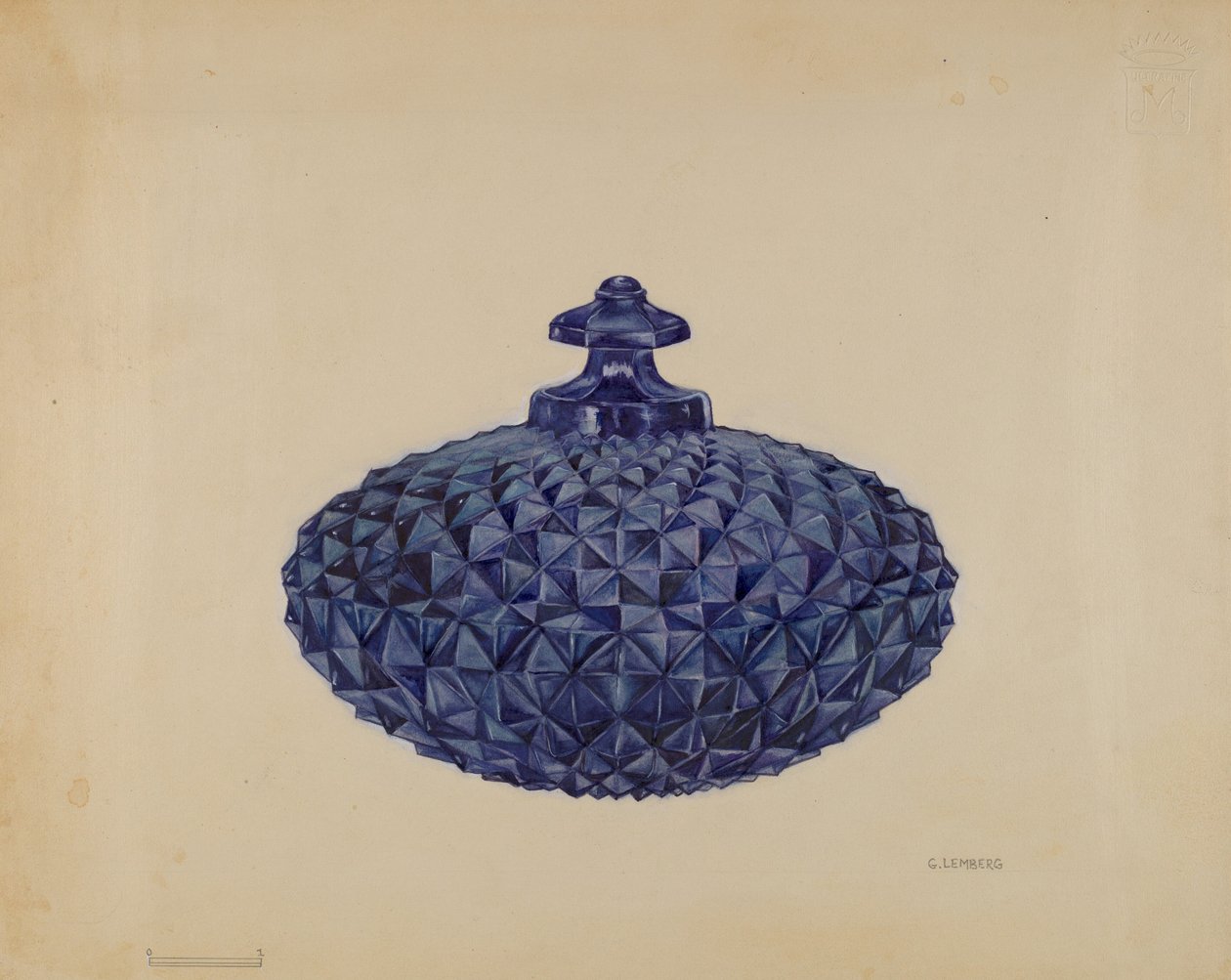 Covered Butter Dish, c. 1936. tekijältä Gertrude Lemberg