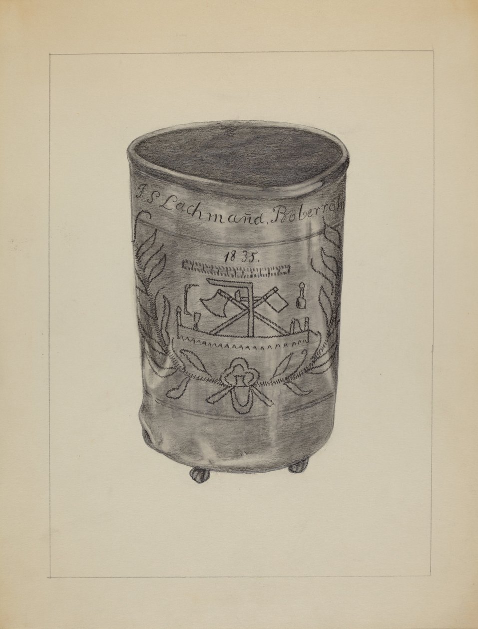 Pewter Beaker, c. 1936. tekijältä Gertrude Lemberg