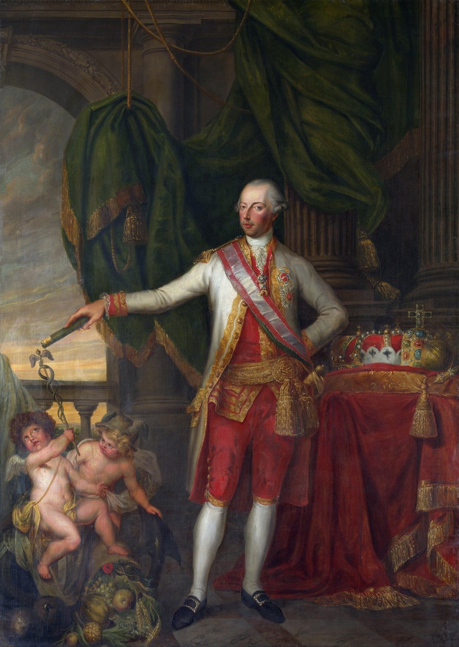 Joseph Lorraine, roomalaisten keisarina, Joosef II - Keisari Joseph II:n (1741-1790) muotokuva - Pelichy, Gertrude Cornelie Marie de (1743-1825) - 1700-luvun toinen puoli. - Öljy kankaalle - Groeningemuseum, Brugge tekijältä Gertrude de Pelichy