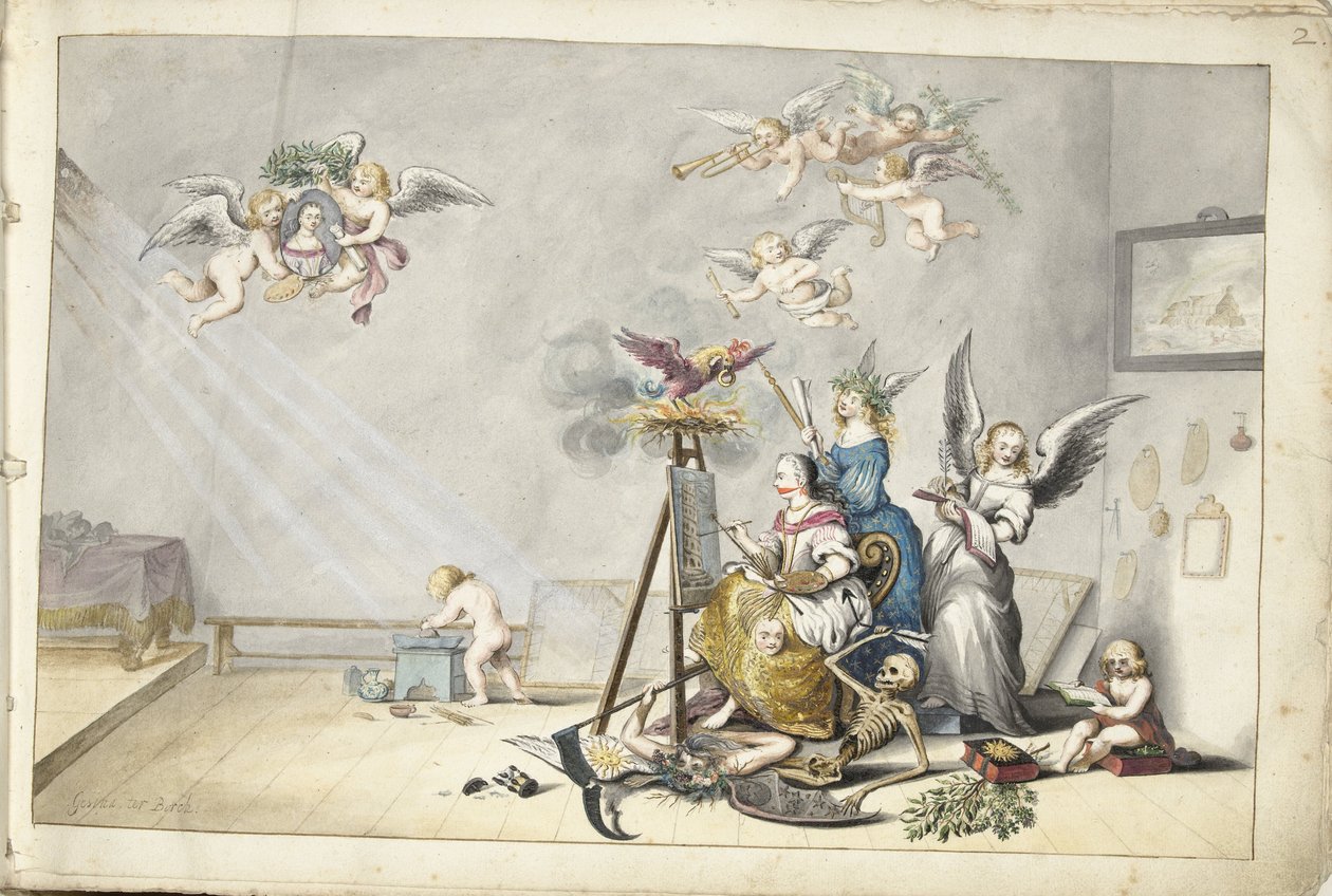 Maalauksen voitto kuolemasta tekijältä Gesina ter Borch (signed by artist)
