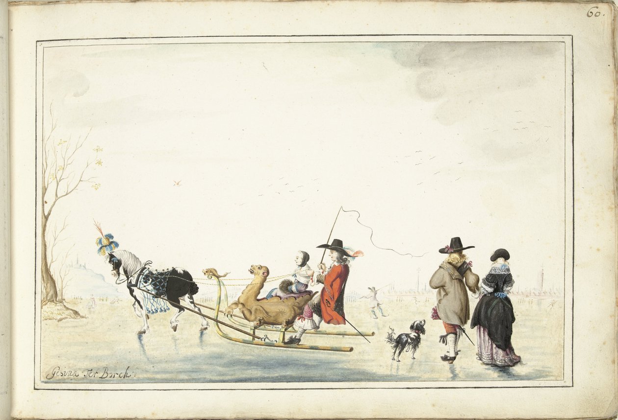 Kelkka jäällä tekijältä Gesina ter Borch (signed by artist)