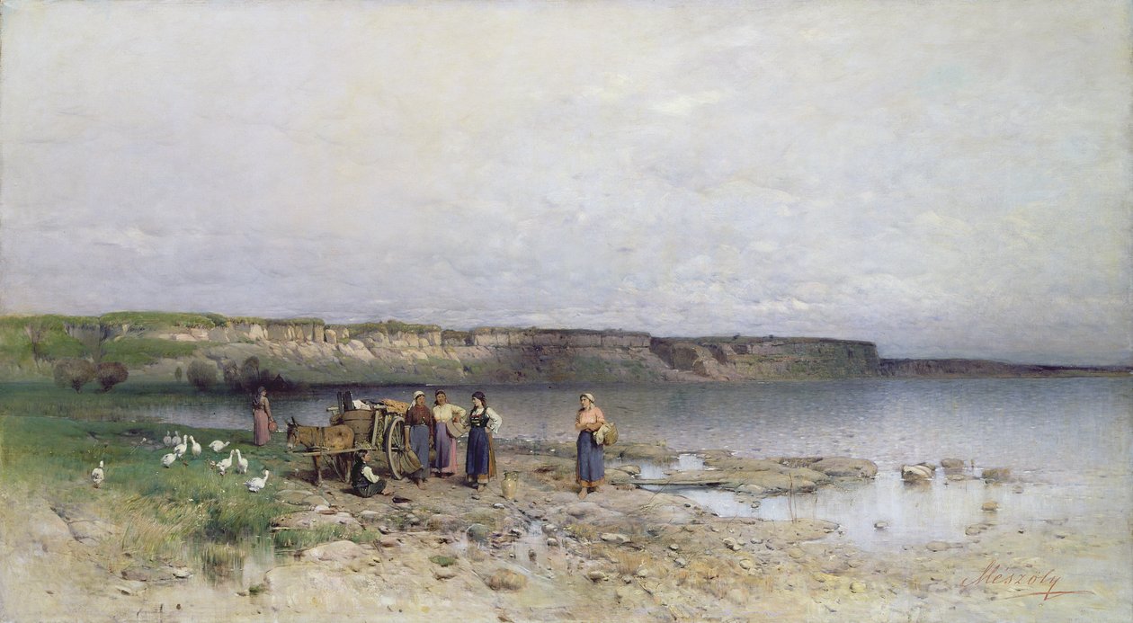 Balaton ja Akarattyan ranta, 1885 tekijältä Geza Meszoly