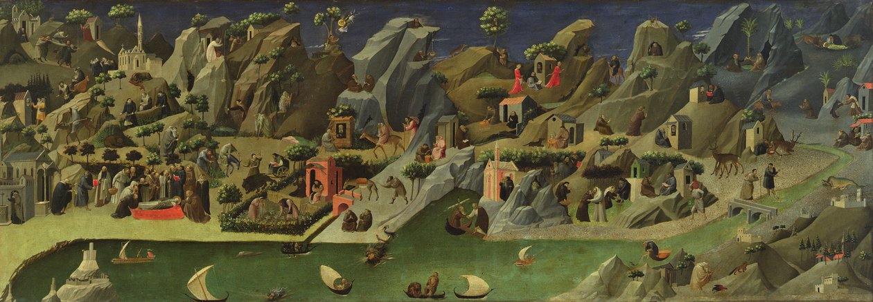 Thebaid, n. 1410 (tempera paneelissa) (katso myös 50353) tekijältä Gherardo Starnina