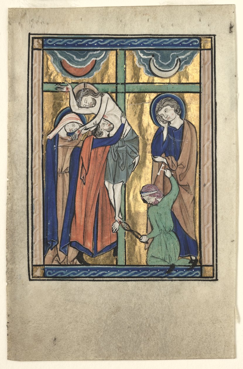 Miniatyyri poistettu "Potocki-psalterista": Laskeuma tekijältä Gherardo Starnina