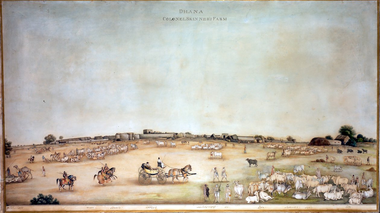 ?Dhana eversti Skinnerin maatila?, 1828 tekijältä Ghulam Ali Khan