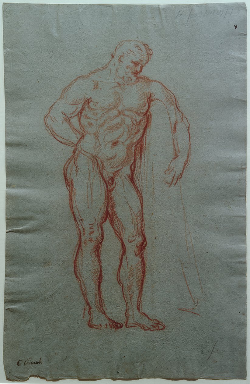 Tutkimus Farnese Herculesin hahmon mukaan tekijältä Giacinto Calandrucci
