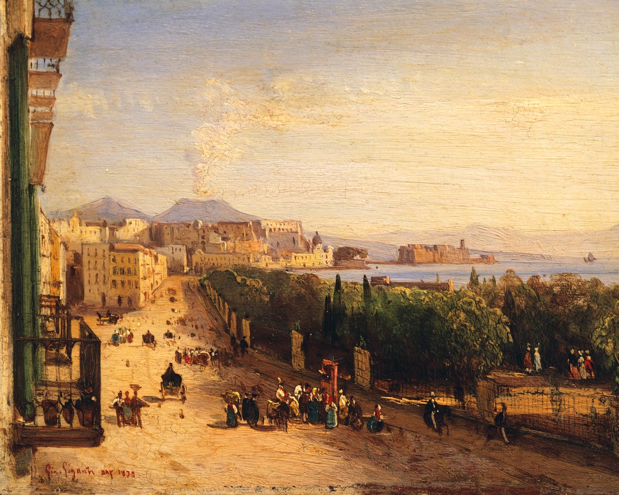 Chiaian Riviera (Riviera di Chiaia) Napolissa tekijältä Giacinto Gigante