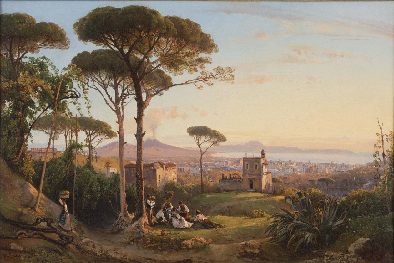 Napoli La Conocchiasta nähtynä, 1844. tekijältä Giacinto Gigante