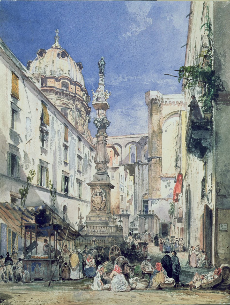 Piazzetta Riario Sforza, 1849 tekijältä Giacinto Gigante