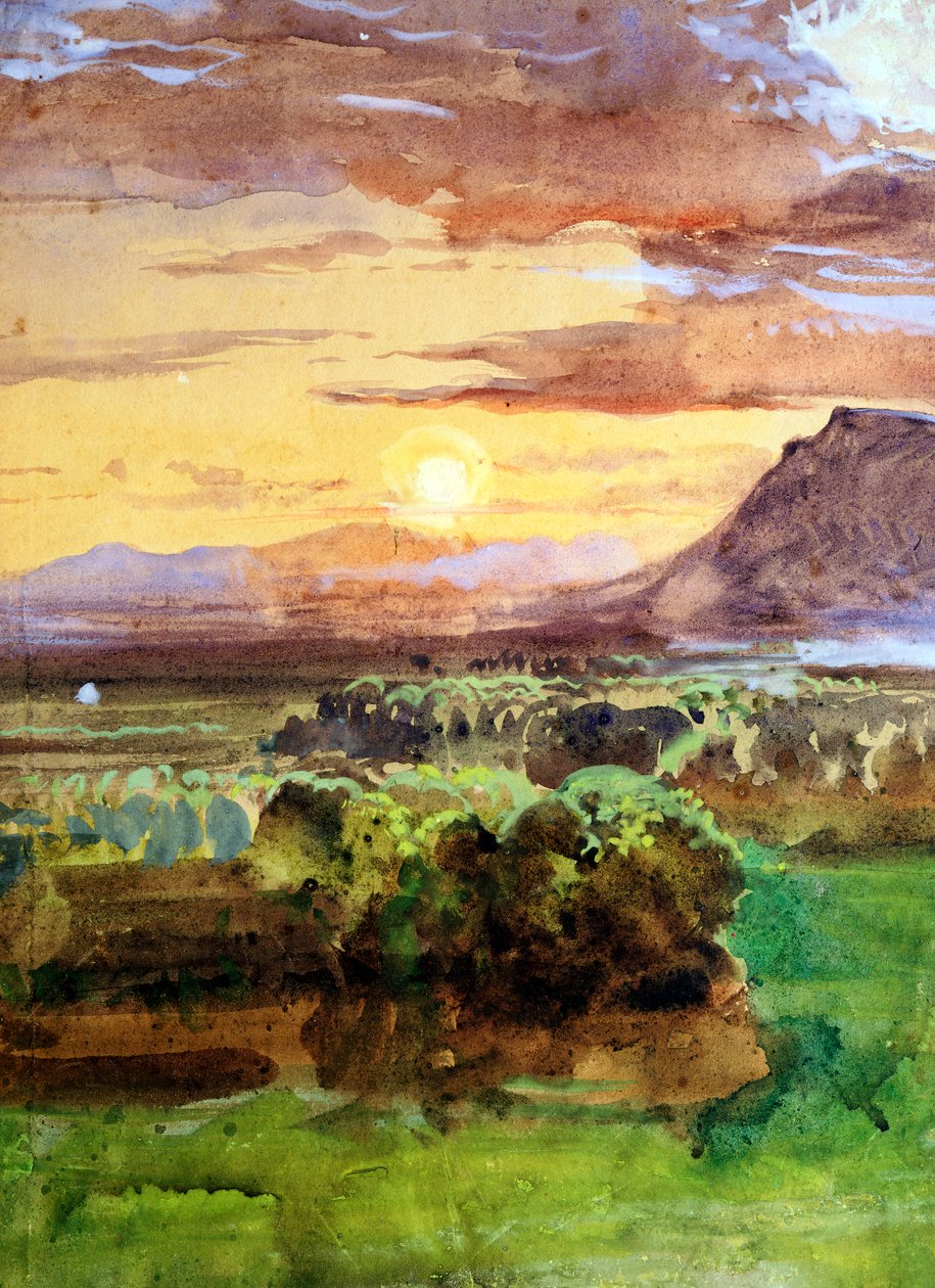 Auringonlasku Casertassa tekijältä Giacinto Gigante