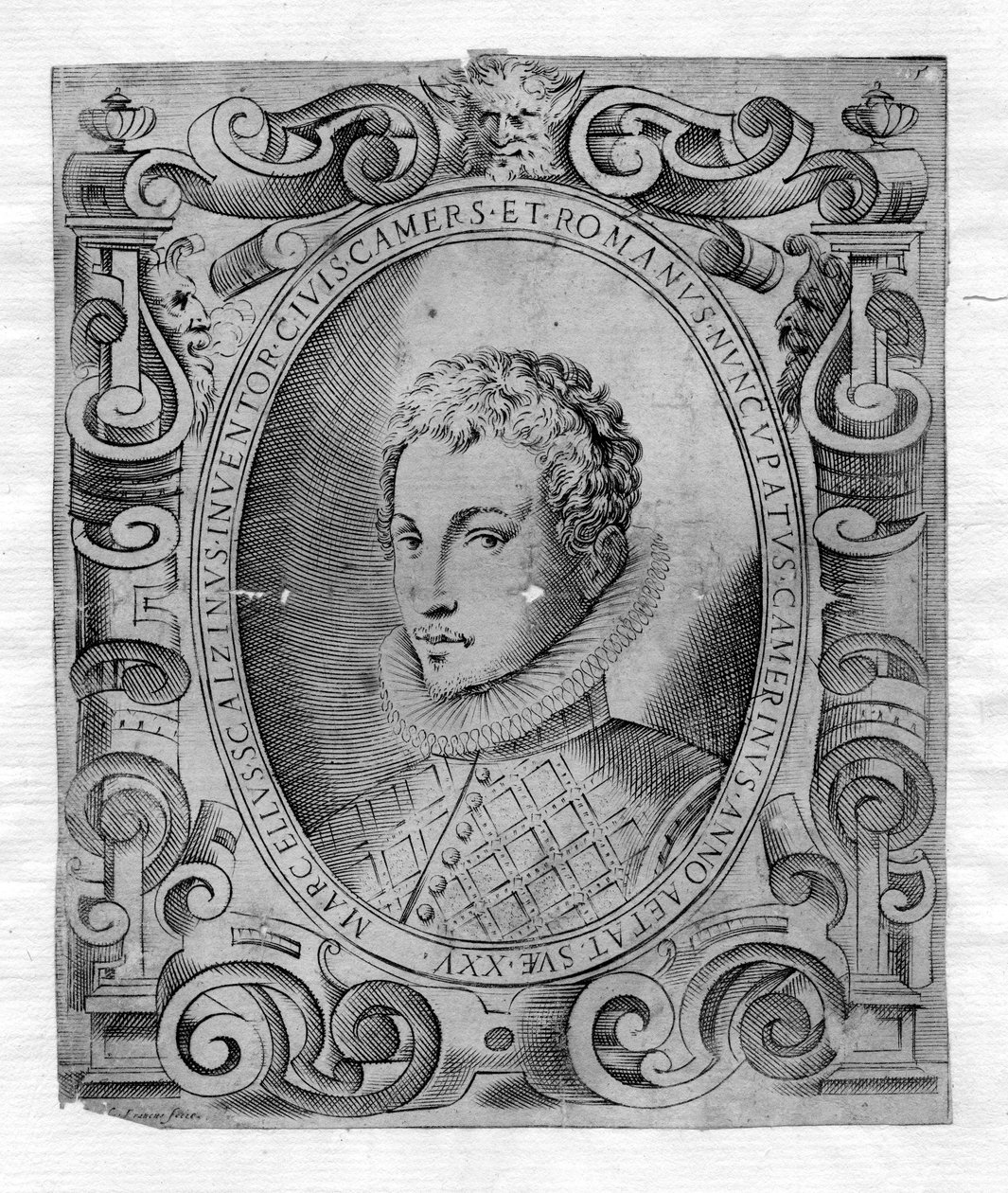 kaiverrettu muotokuva tekijältä Giacomo Franco