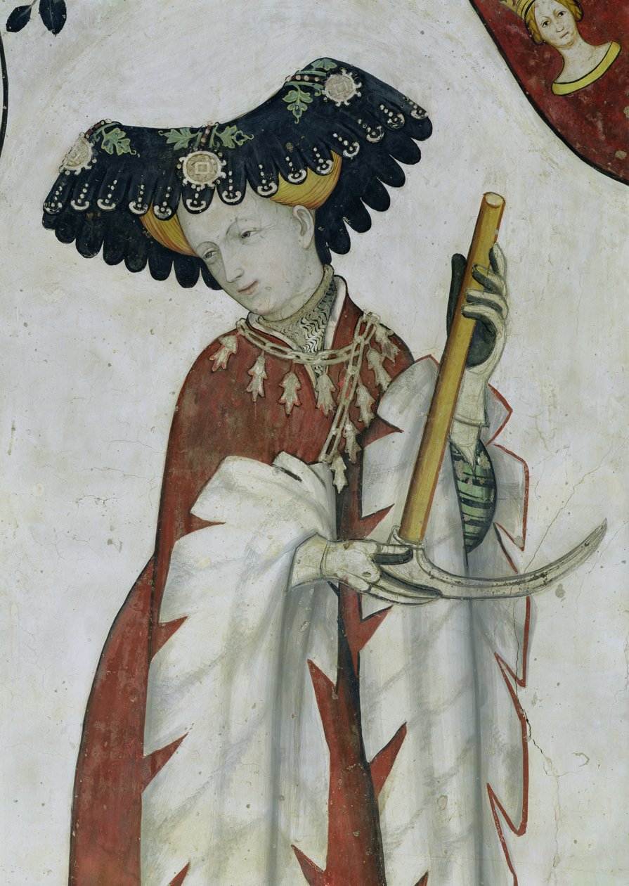 Yhdeksän arvoista ja yhdeksän arvoista naista, Delphinen yksityiskohta, 1418-30 tekijältä Giacomo Jaquerio