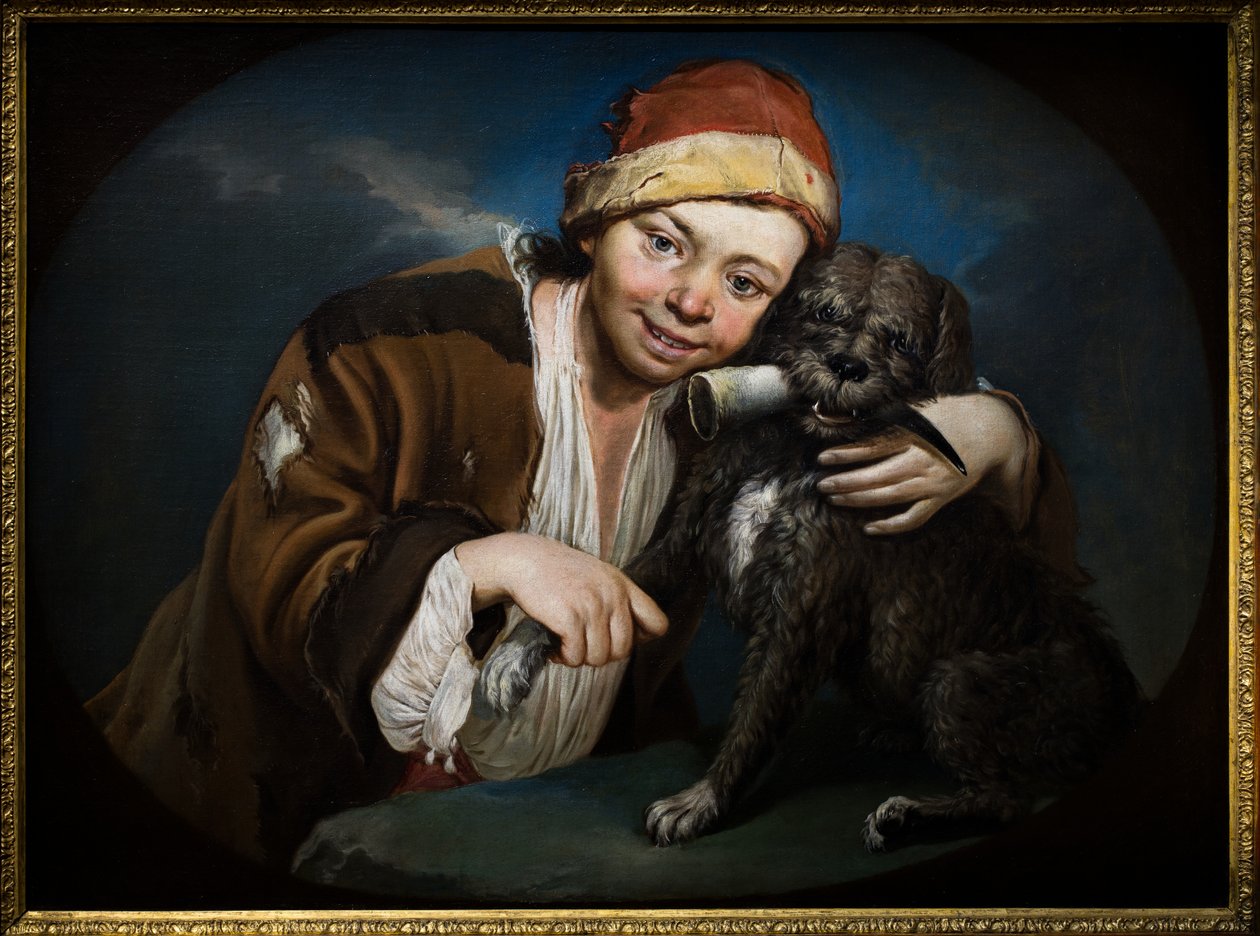 Poika koiran kanssa tekijältä Giacomo (1698 1767) Ceruti