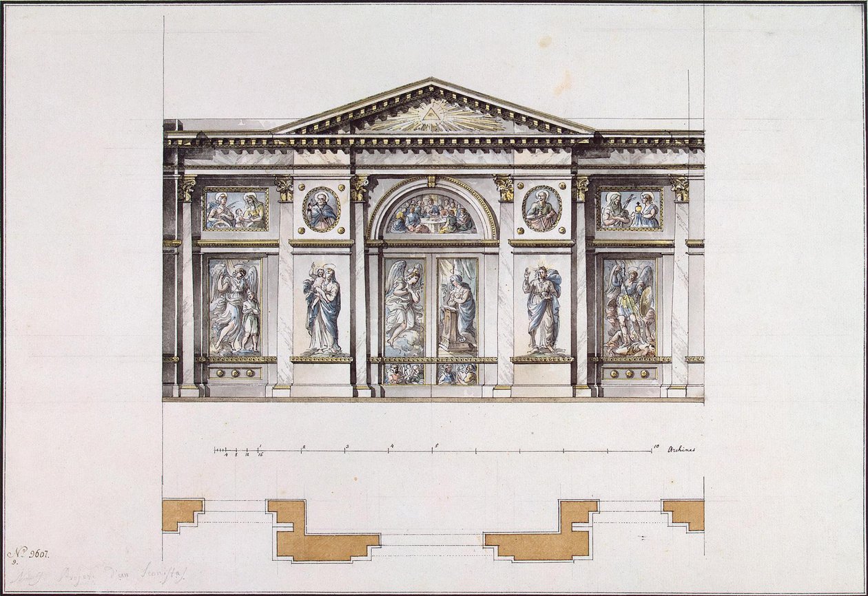 Ikonostaasi Smolnyn ylösnousemuksen luostarissa Pietarissa, 1780-luku tekijältä Giacomo Antonio Domenico Quarenghi