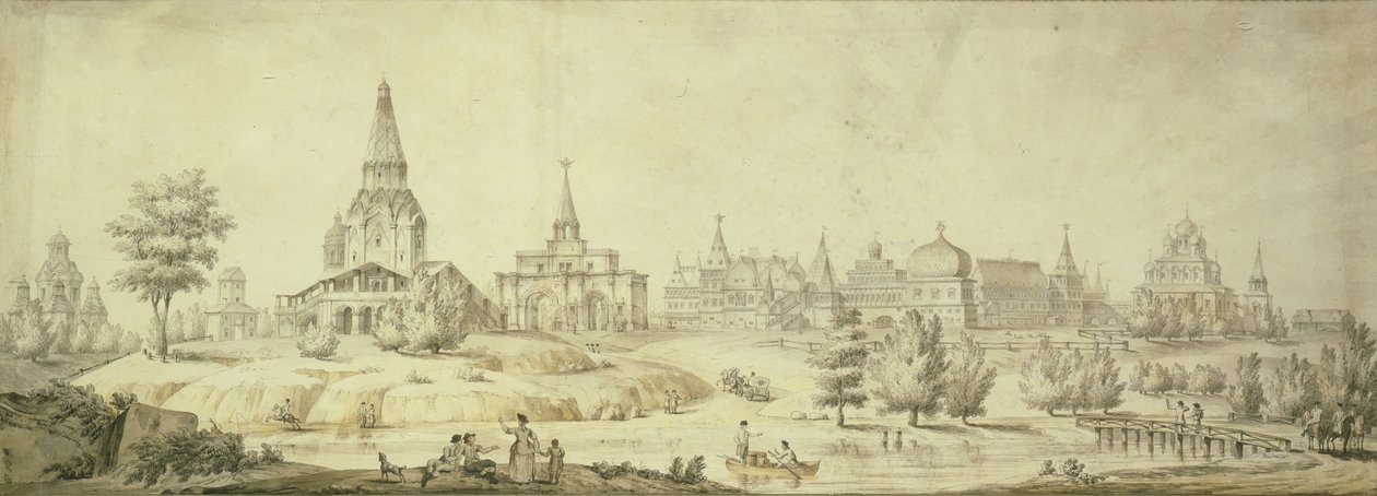 Näkymä Kolomenskojelle, 1795 tekijältä Giacomo Antonio Domenico Quarenghi