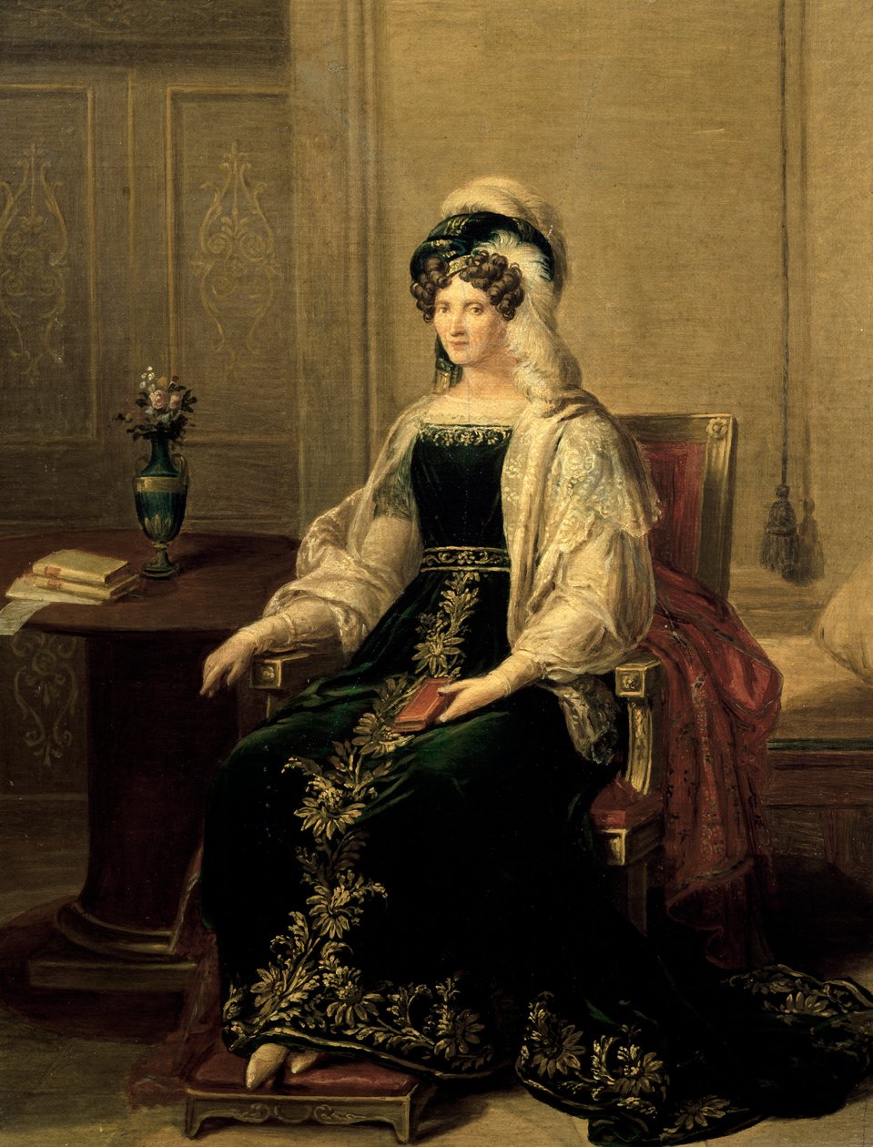 Saksin prinsessa Mariannen, prinssi Paluzzo Altierin vaimon muotokuva, Giacomo Concan (1787-1852) maalaus tekijältä Giacomo Conca