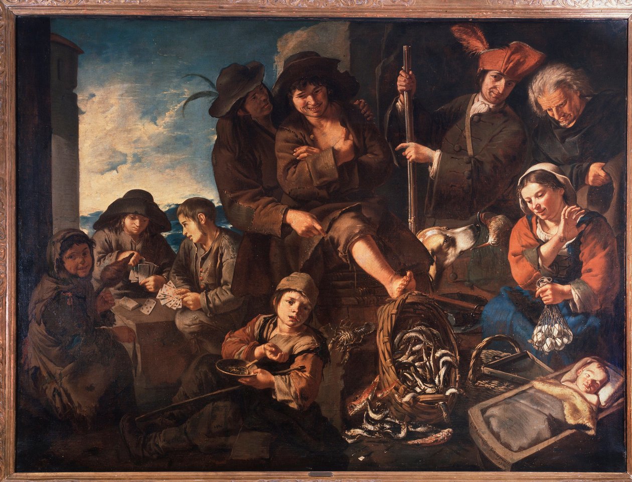 The Fish Merchants (öljy kankaalle tekijältä Giacomo Francesco Cipper