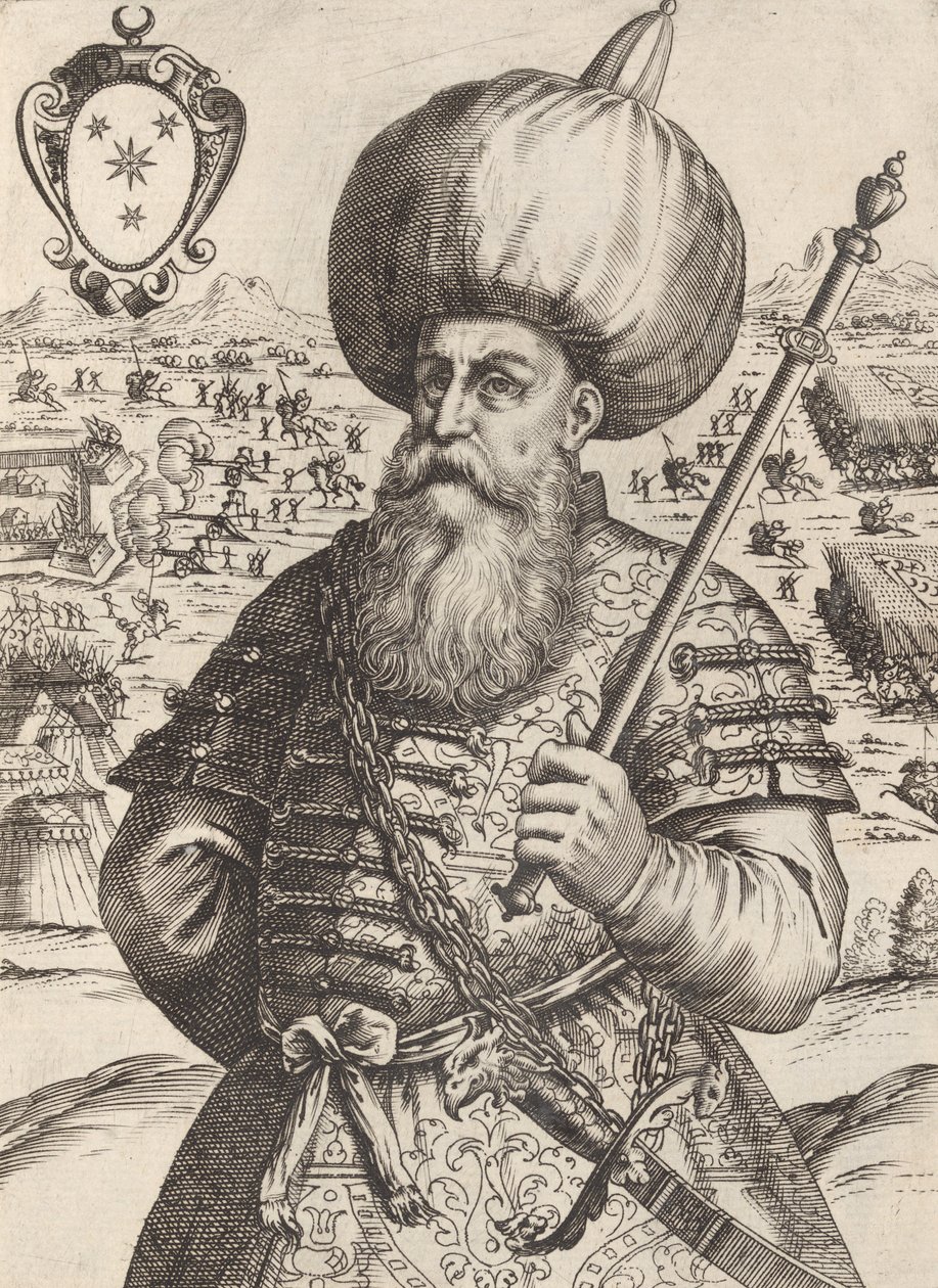 Sinan Bassa, kap. Maumet Impen armeijan kenraali. turkkilaiset, 1596. tekijältä Giacomo Franco