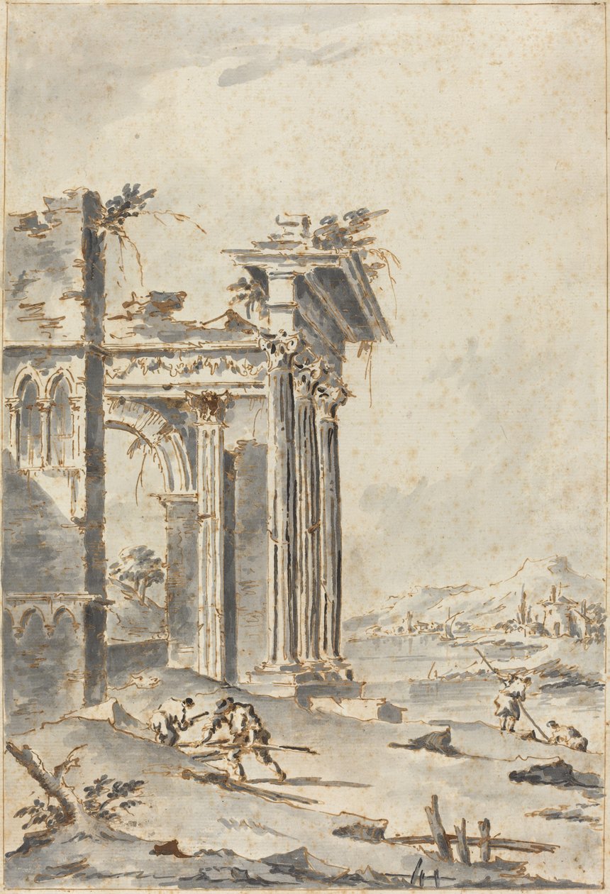 Capriccio klassisten raunioiden rannalla tekijältä Giacomo Guardi
