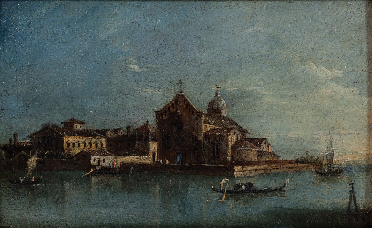 Santo Spiriton saari n. 1790 (Öljy kankaalle) tekijältä Giacomo Guardi