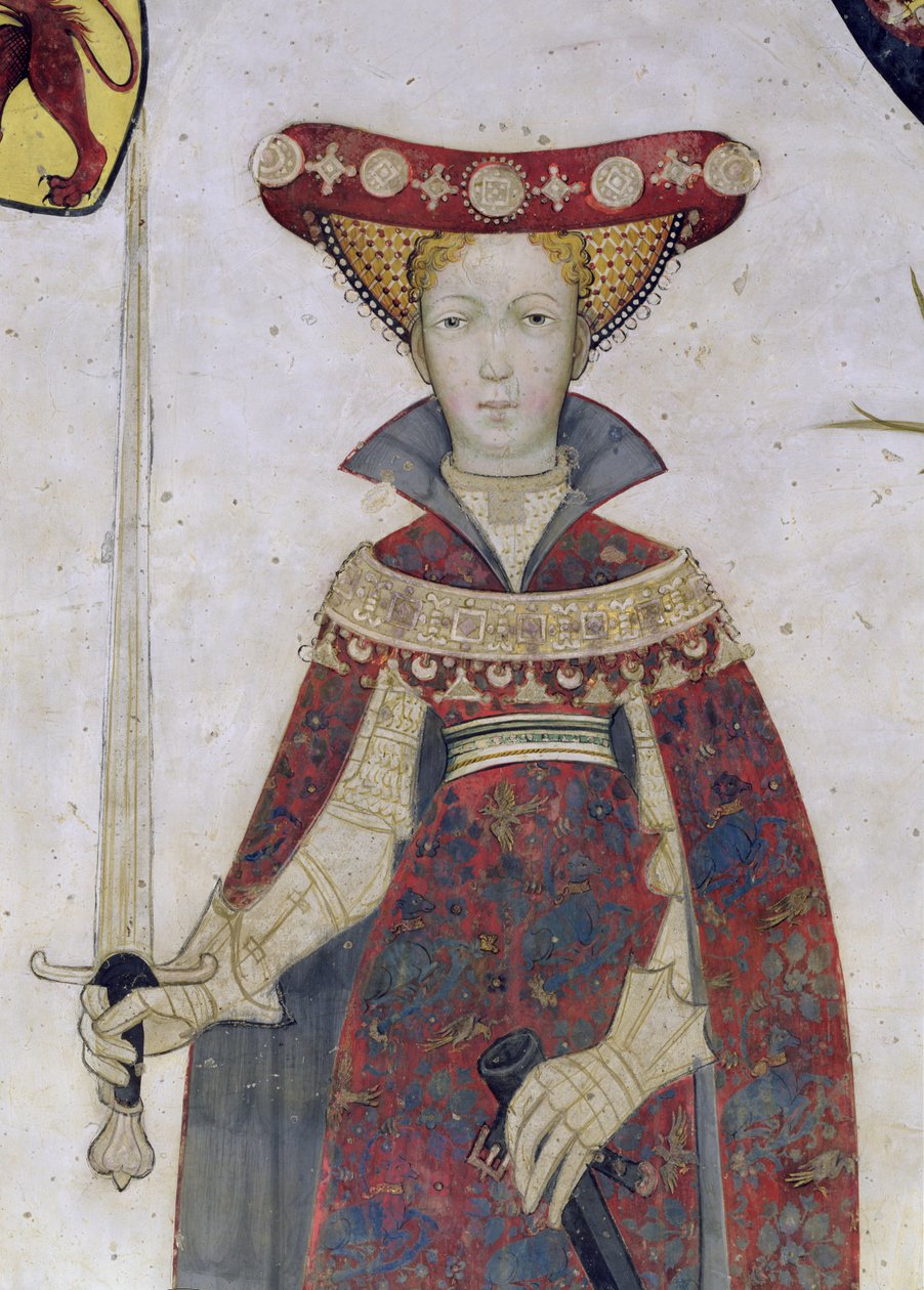Yhdeksän arvoista ja yhdeksän arvoista naista, yksityiskohta Hippolytesta, 1418-30 tekijältä Giacomo Jaquerio