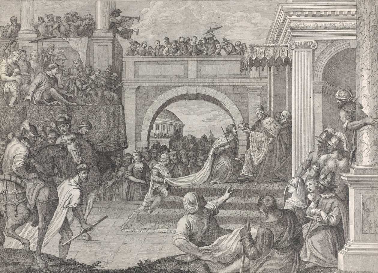 Doge Enrico Dandolo kruunaa Baldovinon Constantin..., Latinalaisen imperiumin ensimmäiseksi keisariksi, 1745-94. tekijältä Giacomo Leonardis