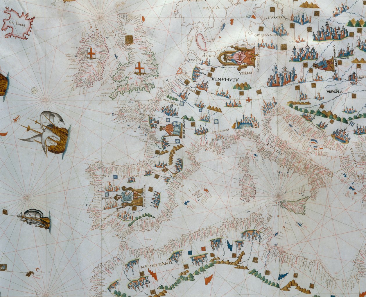 Merikartta, 1564 tekijältä Giacomo Maggiolo