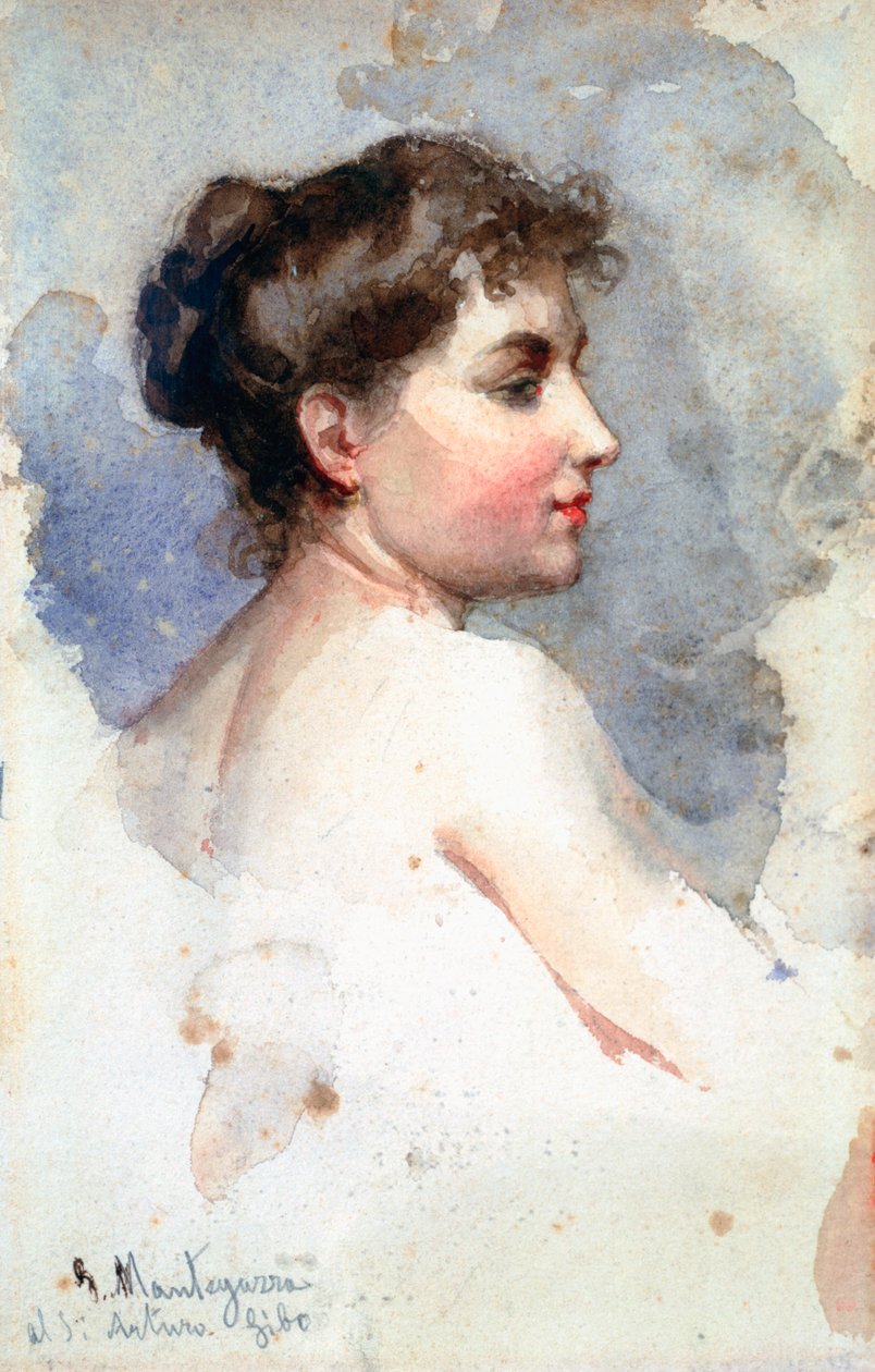 Naisen muotokuva, c1873-1920 tekijältä Giacomo Mantegazza
