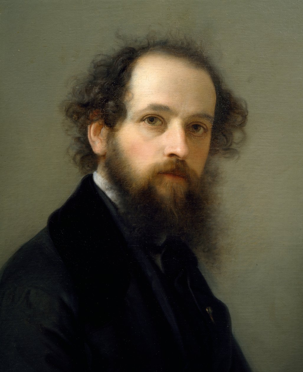 Giacomo Trecourtin (1812-1882) omakuva, öljy kankaalle tekijältä Giacomo Trecourt