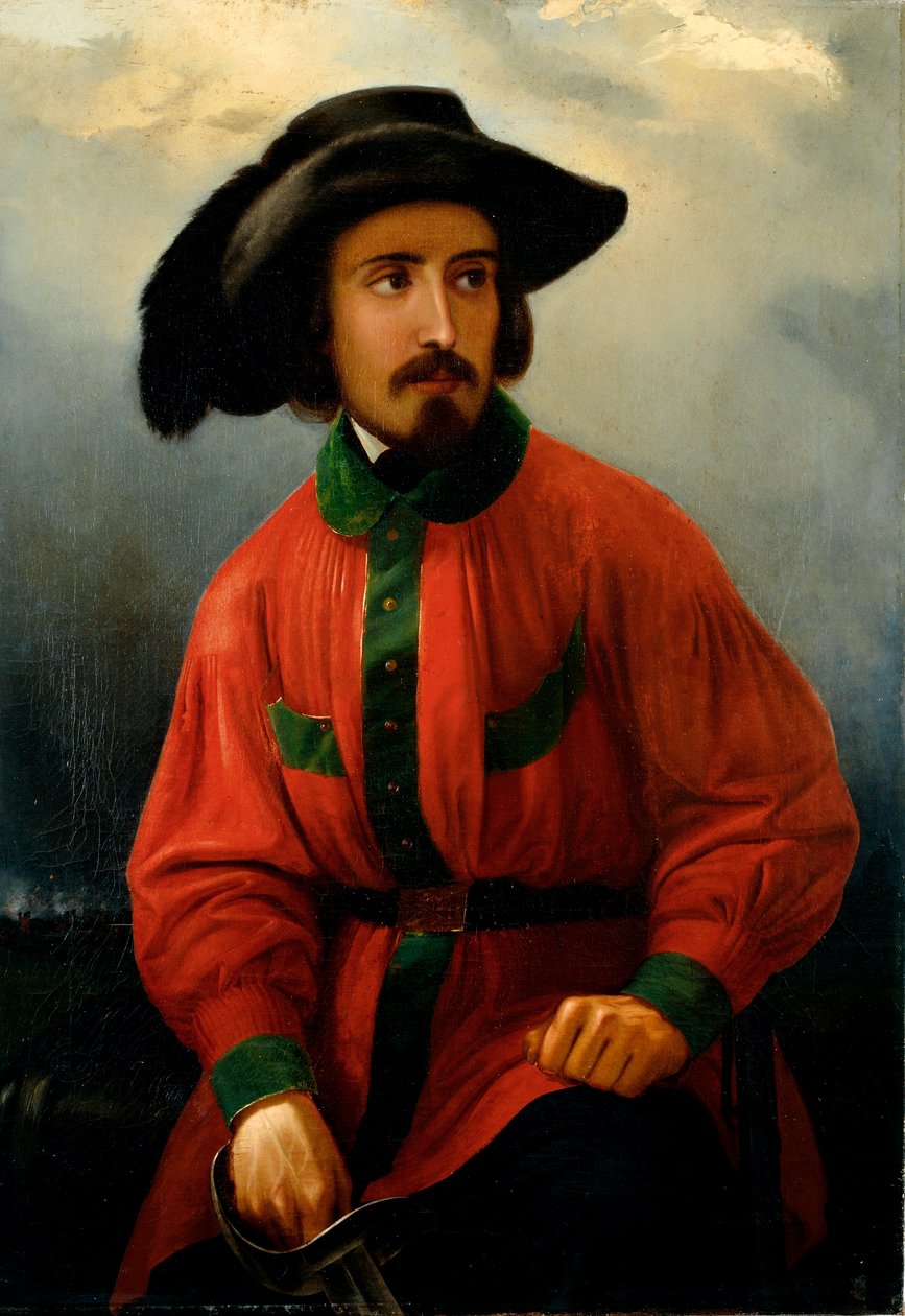 Italian patriootin Antonio Solarin muotokuva Giacomo Ulisse Borzinon maalaus (1800-luku) Genes, Museo del Risorgimento tekijältä Giacomo Ulisse Borzino