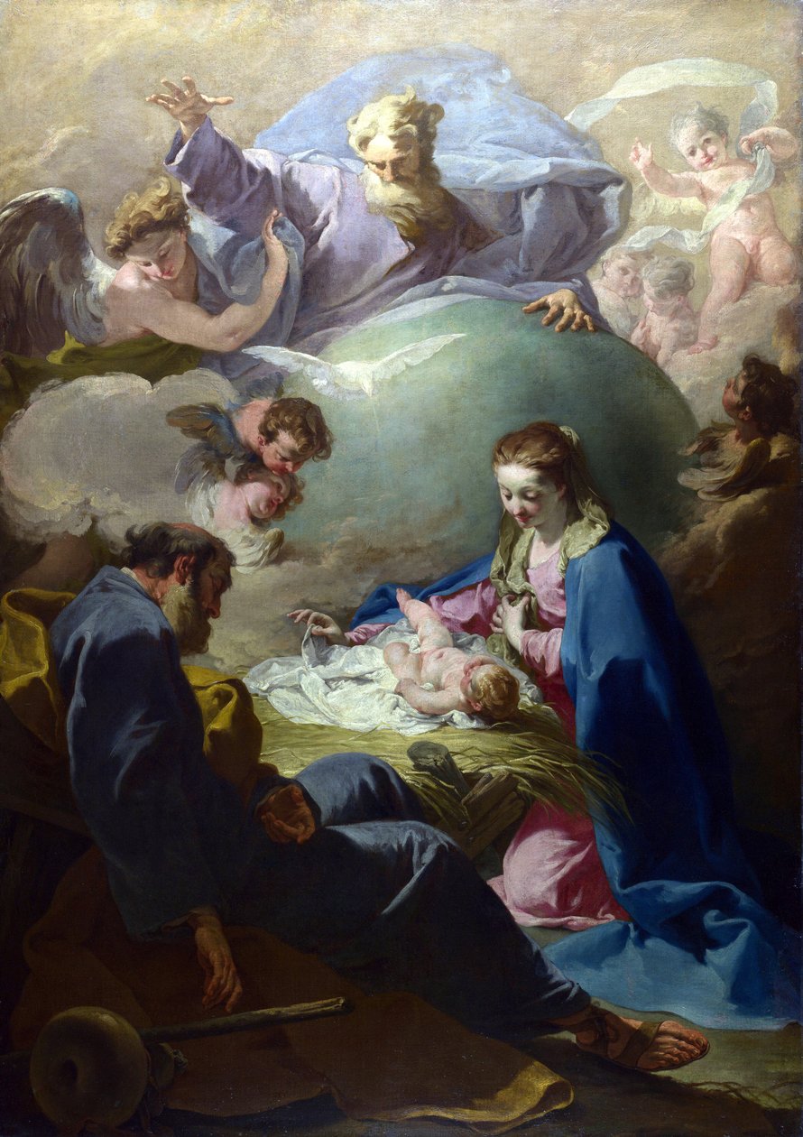 Natività con Dio Padre ja lo Spirito Santo tekijältä Giambattista Pittoni